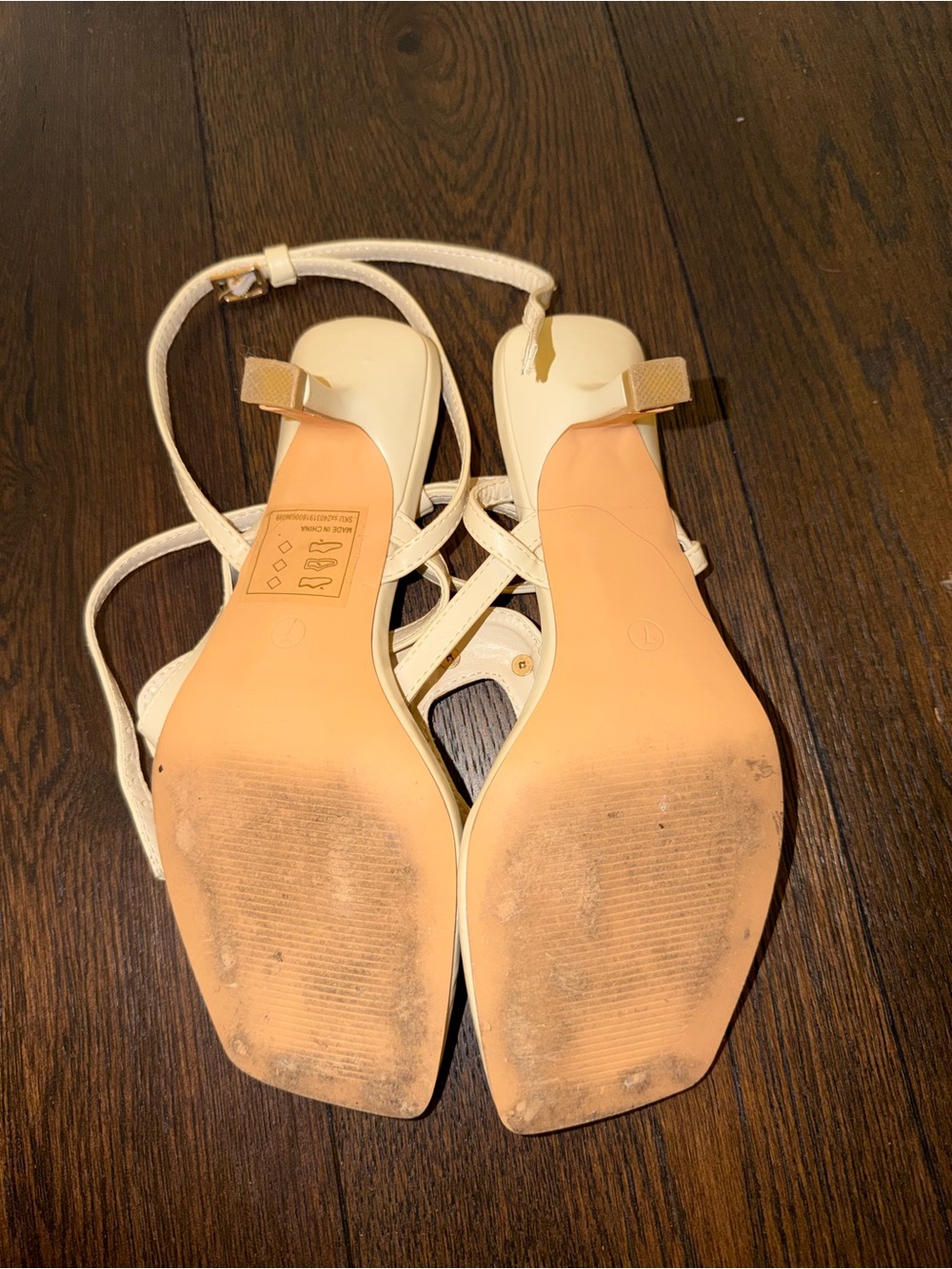 Shein Lace-Up Sandals with Gold Accent - Picture 2 of 2